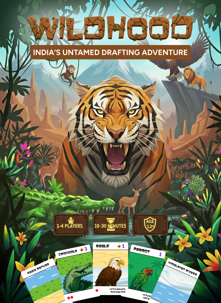 Wildhood: A Strategic Card Game of Indian Wildlife and Habitats